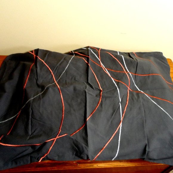STUDIO 3B Urban Collection Duvet Sham Set Twin Charcoal Gray Bronze embroidered - Picture 1 of 3